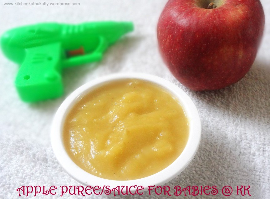 APPLE SAUCE/PUREE FOR BABIES-How to steam cook fruits/vegetables for baby food?
